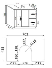 Mobile COPRICOLONNA lavandino + SPECCHIERA in coordinato - 3 Finiture a scelta (Bianco effetto lucido)