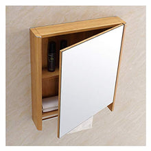 haozai Specchio da Bagno Specchio Arredobagno con Cornice (60 X 70 X13 Cm) pensile Bagno Sospeso,Specchio Contenitore Bagno,con Portasciugamani,Marrone 20