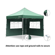 Sekey 3x3m Gazebo da Giardino, Tenda da Giardino Richiudibile Impermeabile, Pieghevole Gazebo per Festa/Matrimonio/Barbecue con Pareti Laterali, Verde