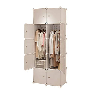 Locker 2-Hanging Affitto Casa Armadio Armadio Rimovibili di Plastica Divide-Grid Scaffali Abbigliamento Camera Dormitorio MUMUJIN (Size : 75X47X183CM)