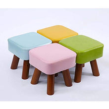 Tuqia Mobili PU Tessuto Sedia, Legno Solido Sgabello Gamba della Sedia Child Seat Tavolino sgabelli Bassi, 28 * 28 * 27 Centimetri / 28 * 28 * 34 Centimetri Casa Arredamento