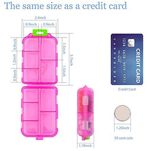 Muchengbao - Confezione da 2 portapillole portatile per 7 giorni settimanali da viaggio e pillole, dispenser per borsetta, scomparti per olio di pesce vitamina, contenitore per medicine
