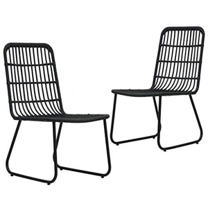 FAMIROSA Set da Pranzo da Giardino 3 pz in Polyrattan e Vetro-0243