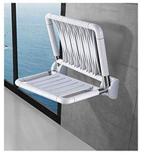 DZX Sedile Pieghevole per Bagno, Sgabello per Doccia, Sgabello a Muro, Sgabello a Muro per Doccia, Sedile Antiscivolo per Uomo Anziano (Colore: Bianco)