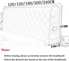 LANG ZI Copritestiera Fodera+Testiera+Letto Fodera per Testata Letto Copri Testata Letto 150/160/200 CM Matrimoniale/Singolo Premium Imbottita Elastica Copritestata Letto Protezione Anti-Collision.