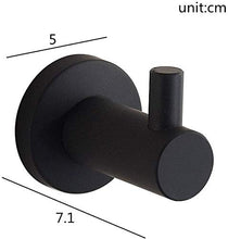 Ghelf 304 Gancio in acciaio inox Singolo Cappotto Nero Coat HOGLBACK Vernice Asciugamano Piatto Gancio 2 Confezione Montata a parete SUS304 Acciaio inossidabile Acciaio inox Supporto per abiti singoli