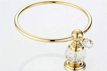 PYROJEWEL cremagliera Mensole for Bagno Scaffale Rack Appendiabiti Anello di Giada Cristallo mensola del Bagno Placcato Oro Ciondolo in Acciaio Inox Hardware mensola da Bagno