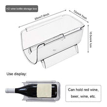 Banane 6 X Portabottiglie – Portabottiglie impilabile in cristallo trasparente per bottiglie di vino rack per piani di lavoro, 20 X 12 X 10 cm