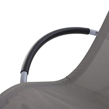 Outsunny Sedia a Dondolo Design Moderno per Interni ed Esterni Textilene 154x80x84cm Grigio