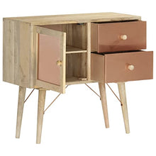vidaXL Legno Massello di Mango Credenza Madia Mobile Armadietto Armadio Mobiletto Alto Portaoggetti Cassa Cassapanca Mobili 80x35x75 cm