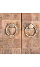 DENZZO - Cassettiera alta in legno, piedi in metallo Etnic