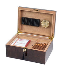 Minmin Cigar Box Legno di Cedro umidificatore a doppio strato design Grana del legno Piano vernice grande capacità alcoholized Cigar Cabinet, 345x155x235mm accessori del sigaro