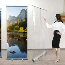 LHDQ 80x200cm Striscioni a Rullo Pull-up da Terra, Schermo igienico Trasparente, Protezione da starnuto, Schermo divisorio, Palestra, Salone, Parrucchiere, Barbiere