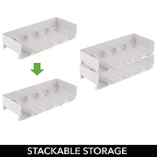 mDesign Scaffali per Bottiglie di Vino impilabili – Portabottiglie in plastica per 5 Bottiglie – Organizer in plastica per Ogni Tipo di Bottiglia – Grigio Chiaro