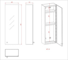 Generic YANHONGUK150730 – 1138 1YH2984YH Rror armadietto da bagno in acciaio INOX specchio da parete All Mirro acciaio anguilla Bathr cabinet