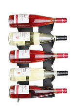 etterr Porta Bottiglie da Parete in Acciaio per Tutti i Tipi di vinos, con ancoraggi a Muro e embellishers. (Nero)