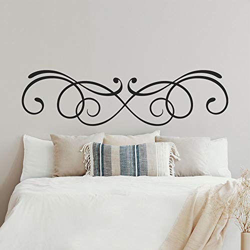 Adesivi per testiera del letto, T-MK385, 38 x 140 cm, colore: Nero