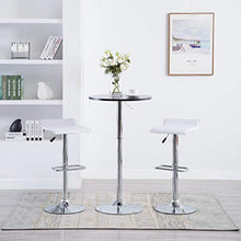 Festnigh 2 pz Sgabelli da Bar Girevoli Regolabili in Similpelle Bianco/Nero/Rosso/Marrone con Poggiapidi,Sedie da Bar Girevoli Regolabili in Ecopelle/Pelle Artificiale 38 x 39 x (64-85) cm