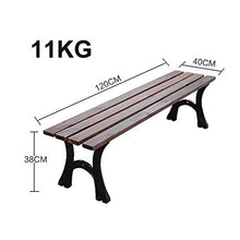 GaoF Panchine in ghisa per Cortile Esterno, Panca da Giardino per Esterni in Legno massello Anti corrosivo, Panchine per Portico per mobili da Esterno, Carico 660 libbre/ospitare 2-4 Persone