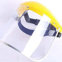 Happyyami 2Pz Motosega Casco in PVC Taglio Erba Sicurezza Visiera Schermo Protettivo Antispruzzo per Lavori di Cucina in Ufficio Protezione Esterna Industriale (Giallo)