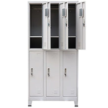 GoodWork4UEu Armadio con 6 Armadietti in Acciaio 90x45x180 cm Grigio Arredamento Armadietti e portaoggetti Armadietti e stipi