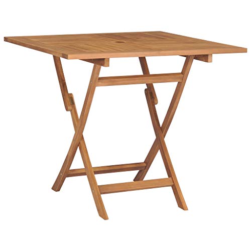 FAMIROSA Tavolo da Giardino Pieghevole 85x85x76cm Legno Massello di Teak-7419
