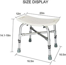 Sgabello per Doccia Sedia da doccia per impieghi gravosi, ascensore bianco a 6 livelli, altezza regolabile antiscivolo Sedia da bagno comoda per camera da letto per camera da letto cuscinetto da bagno