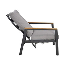 Sedie Lounge con Sgabello e Tavolo in Alluminio - Salotto Elto/Antracite