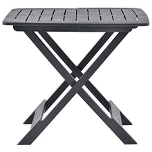 Qnotici Tavolo da Giardino Pieghevole in plastica, Tavolo da Giardino per Il Tempo Libero all'aperto in Stile Moderno, Tavolo da Giardino per riunioni di Famiglia 79 x 72 x 70 cm-Antracite