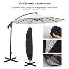 Neverland 280 CM Coperture per Ombrelloni ombrellone Banane Parasole Esterno 210D Oxford Nero Anti-UV Anti-Polvere con Zip