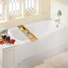 Gxfeng Vasca da Bagno Vassoio portaoggetti in bambù Ecologico, mensola per Il Bagno Cornice in Legno massello per Vasca Libreria Mobile per la Maggior Parte dei bagni, 70 x 14 x 4,5 cm