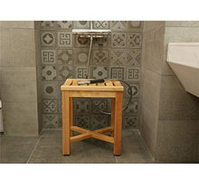 FCXBQ sgabelli da Doccia Sgabelli da Bagno Doccia in Legno Sgabello da Doccia in Legno Antiscivolo Sgabello da Sedile Scarpe da Cambio in Legno Sgabello per Anziani/disabili Sedile per Doccia re
