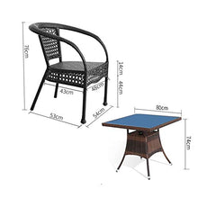 Tavolo in vimini in rattan mobili in patio e set sedia, Arredamento da esterno Tavolo da giardino in rattan tavola e sedie set patio rattan tavolo da pranzo set wicker weave tavolino da caffè patio