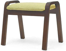 QI-shanping Tempo Libero Poggiapiedi poggiapiedi for Il Divano Living Room, Gambe in Legno Imbottito Panca Cambio di Scarpe Sgabello con 4 Gambe e Copertina in Lino Rimovibile (Color : A)