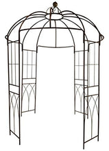 Outour®, gazebo a 4 lati a forma di gabbia per uccelli; traliccio ad arco in ferro battuto; gazebo, supporto per piante, viti e fiori