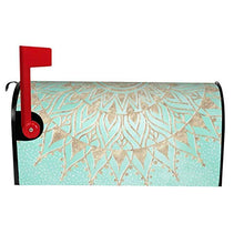 Min Gold Mandala - Copertura magnetica per cassetta postale per giardino, giardino, cortile, dimensioni standard 51 x 45 cm