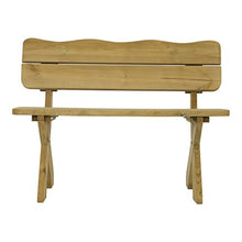 Lesli Living Panca da Giardino panchina Pino Naturale Massiccio e Robusta 120 x 72 x 90 cm