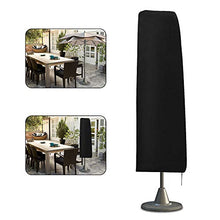 Copertura per Ombrellone, Fodera Protettiva per Ombrellone Oxford 210D Copriombrellone Copertura per Ombrellone con Zip, Impermeabile Traspirante Resistente allo Strappo (190 x 30 x 50 cm) - Nero