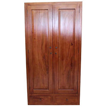 Etnicart - Armadio etnico in mogano chiaro-100x190x60-LEGNO MASSELLO
