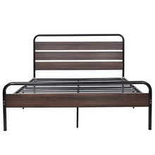 WGYDREAM Letto Struttura Letto Singolo con Testiera in Legno Base per Rete Solida in Metallo Nero per Ampio Spazio di Archiviazione per Adulti, 140 X 200 Cm