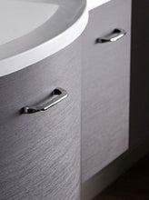 Mobile da bagno sospeso DANA 850 - design leggermente arrotondato - antracite, Piletta Pop-up:Senza piletta Pop-up