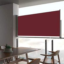 Festnight Tenda da Sole Laterale per Patio, Tende da Sole Paravento Laterale 60x300 cm Rossa