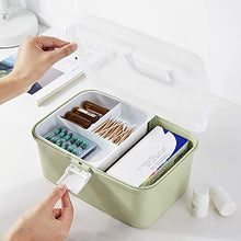 Plastica Pronto Soccorso Container Bin Famiglia Kit di Emergenza Storage Box Organizzatore Medicina Box w/Vassoio Staccabile