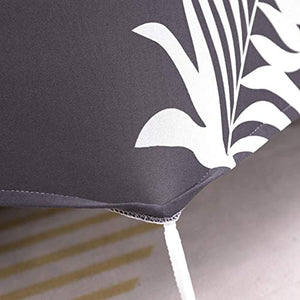 WONGS BEDDING Fodera per Divano con Stampa Foglie per Poliestere Morbido a 1 Pezzo a 2 posti con Rivestimento Inferiore Elastico Fodera per Divano Protezione Universale per mobili (Foglie 145-185cm)