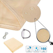 BEDSETS Tende da Sole per Esterno, Vela Ombreggiante,Protezione Raggi UV Vela Tenda, Impermeabile e Resistente, Tenda a Vela per Giardino Balcone Terrazza (2X5m,Bianca)