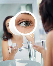 AEVO 10X Specchio Ingranditore per Trucco con 30 Luci LED, 3 modalità di Illuminazione, Riflesso in HD, Rotazione a 360 Gradi, Dimming Continuo e Doppia Alimentazione USB o Batteria.