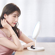 Specchio per Il Trucco con Luce2 in 1 Portatile LED Touch Light Specchio per Il Trucco Ricaricabile White Desktop Decor Scrivania con Luci