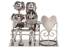 Vino Bottiglia Titolare Amore Coppia Bottiglia Titolare Vino Stand Matrimonio Regalo Amore (Coppia Seduta su panchina)