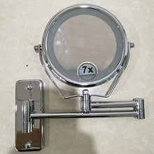 Specchio per il trucco a parete con luci Specchio per il trucco a LED True Image + ingrandimento 7X Specchio da bagno estensibile girevole su due lati, Specchio da parete per la rasatura, Specchio per