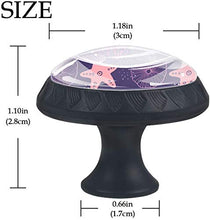 Coral Starfish Jellyfish Conch Purple Pomelli per Porta Set di 4 Pomelli per Mobili Manopole per Cassetti Cucina Armadio Vetro